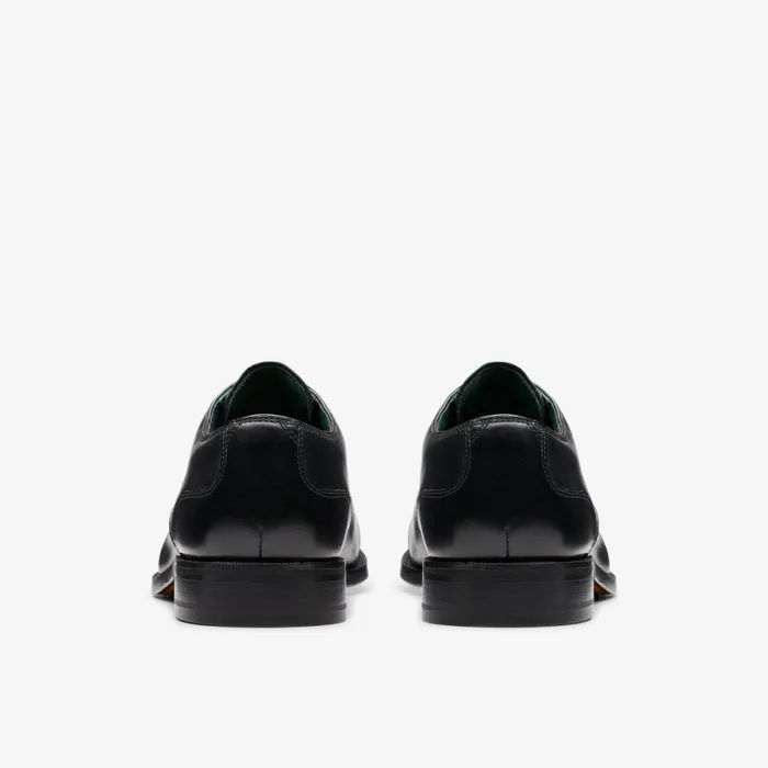 Clarks Black Shoes Craft James Cap Black Leather 8211 Men
