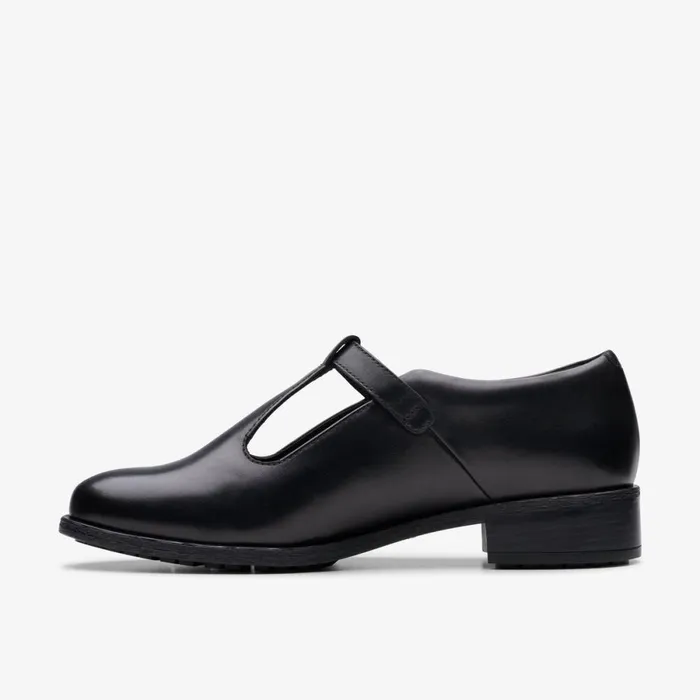 Clarks Black Shoes Havisham Bar Black Leather 8211 Women