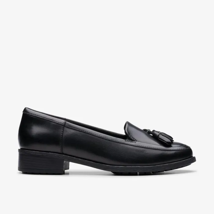 Clarks Black Shoes Havisham Edge Loafer Black Leather 8211 Women