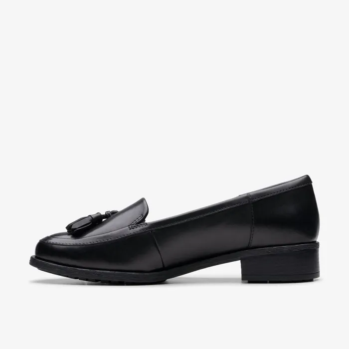Clarks Black Shoes Havisham Edge Loafer Black Leather 8211 Women