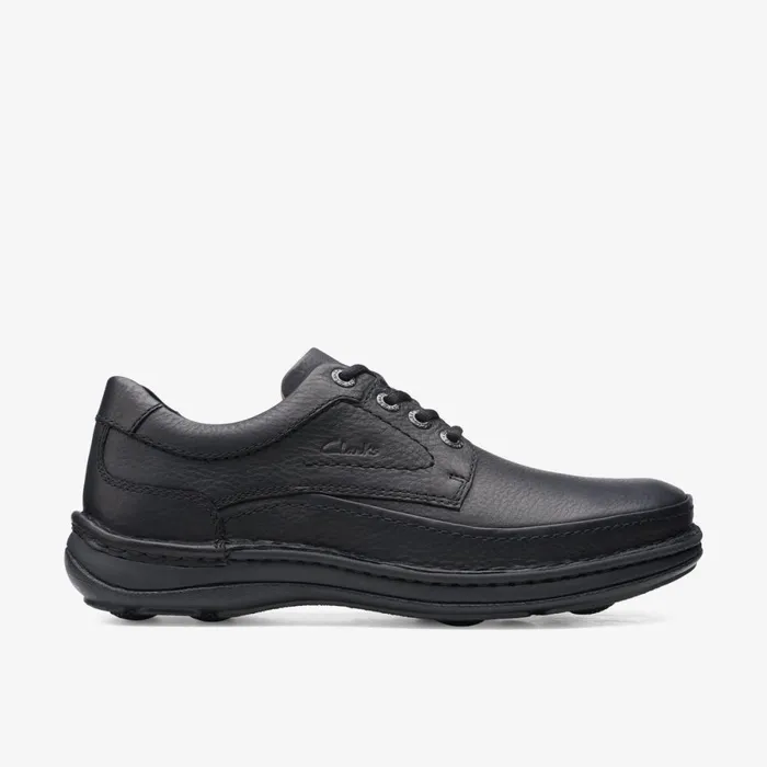 Clarks Black Shoes Nature Three Black Leather 8211 Men