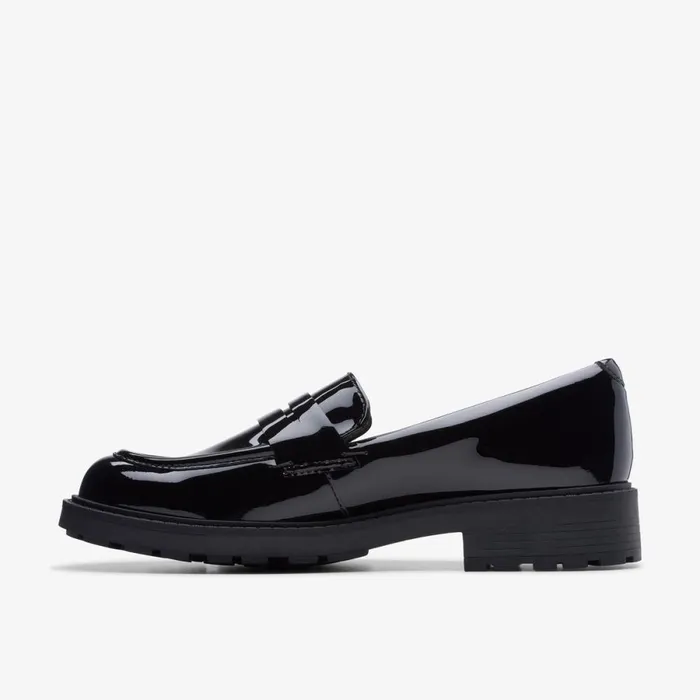 Clarks Black Shoes Orinoco 2 Penny Loafer Black Patent 8211 Women