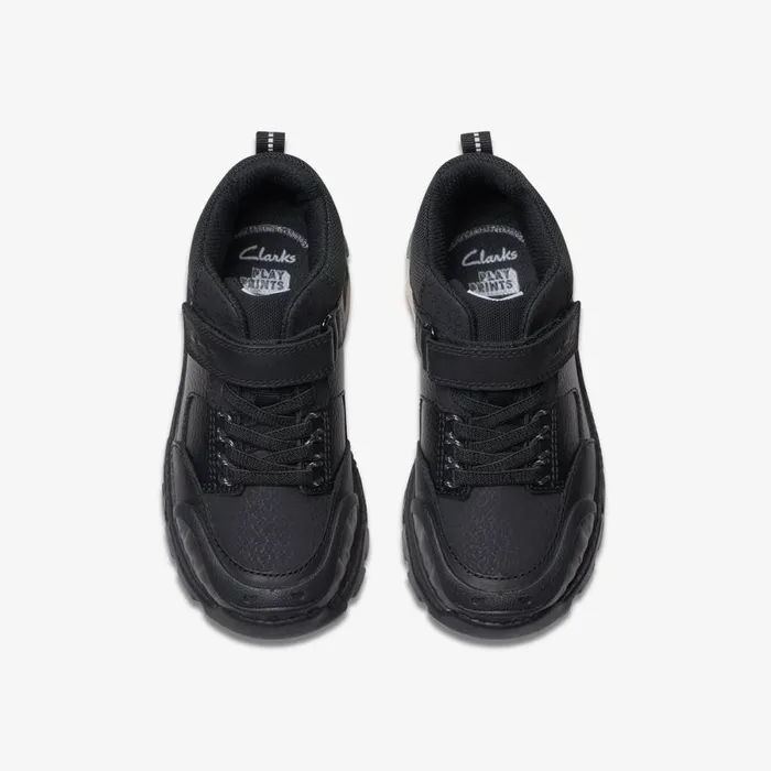 Clarks Boots Steggy 2 Glow Black Leather 8211 Kids
