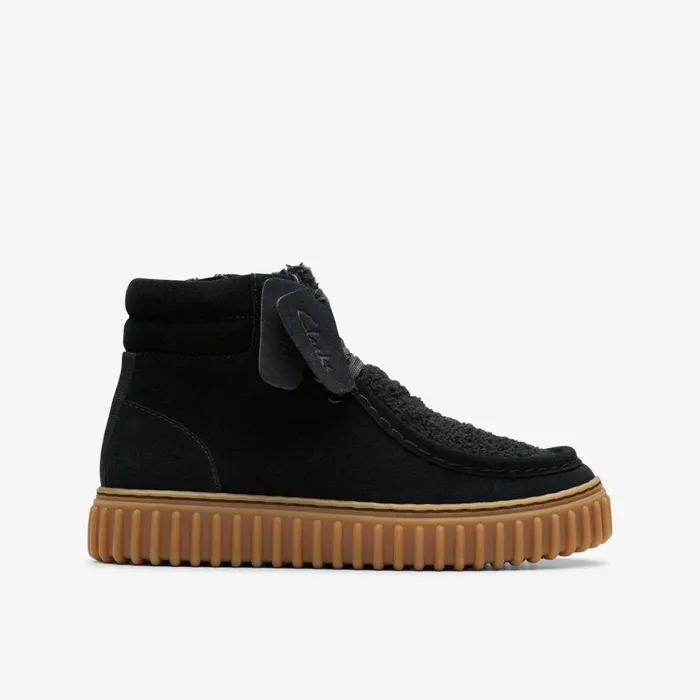 Clarks Boots Torhill Hi Older Black Suede 8211 Kids