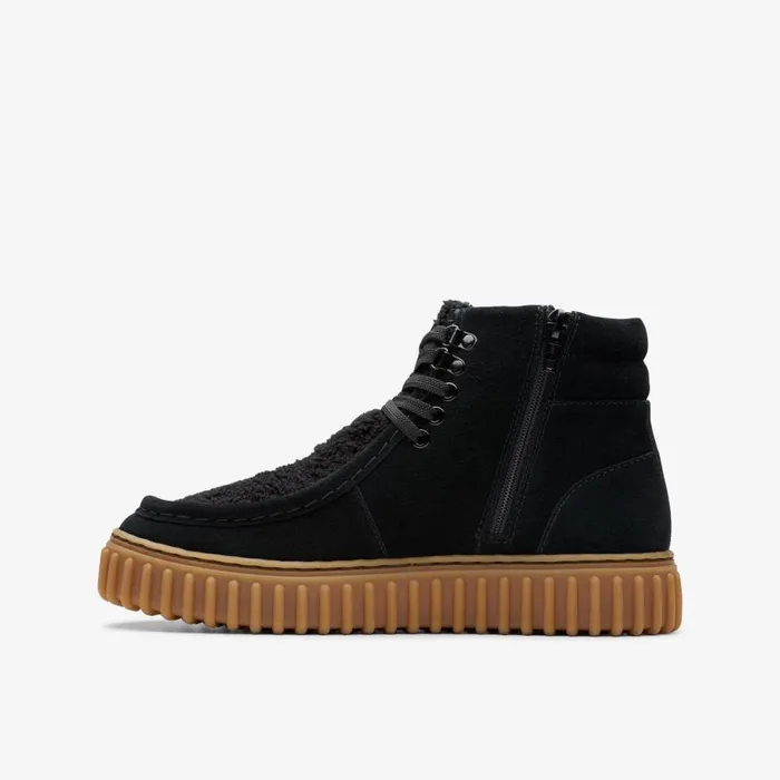 Clarks Boots Torhill Hi Older Black Suede 8211 Kids
