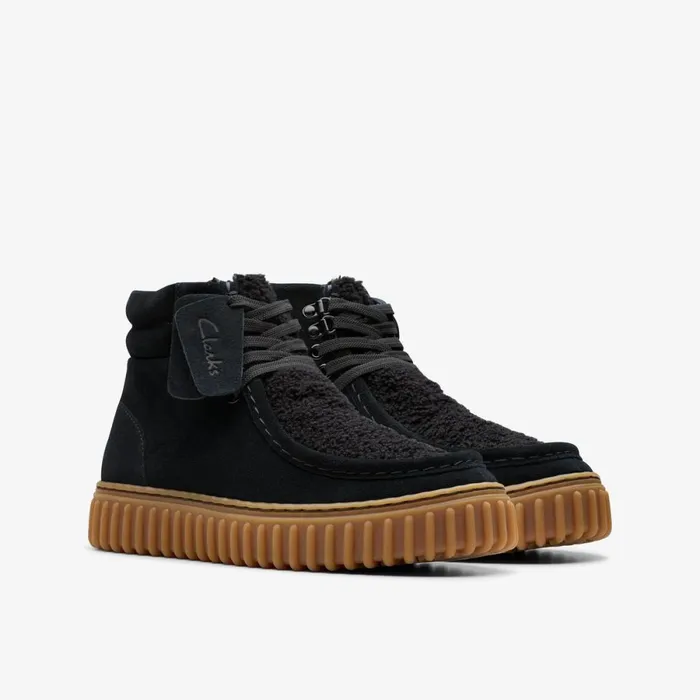 Clarks Boots Torhill Hi Older Black Suede 8211 Kids