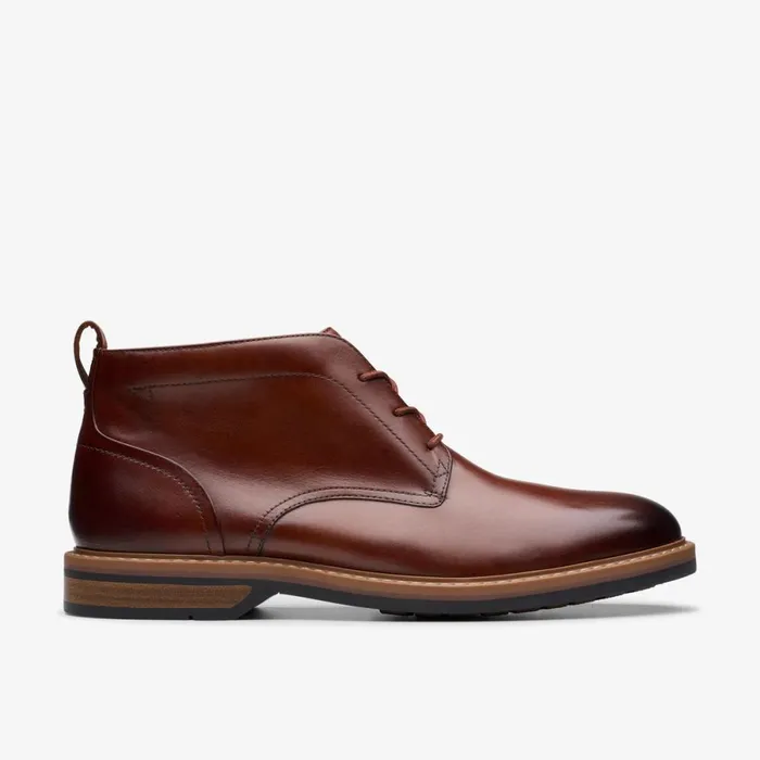 Clarks Brown Boots Aldwin Chukka Mid Tan Leather 8211 Men