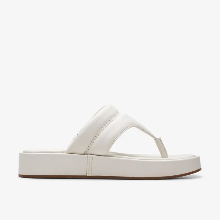 Clarks Flat Sandals Alda Walk Off White Leather 8211 Women