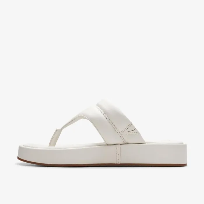 Clarks Flat Sandals Alda Walk Off White Leather 8211 Women