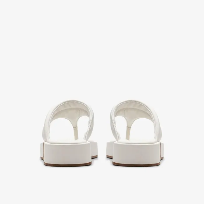 Clarks Flat Sandals Alda Walk Off White Leather 8211 Women