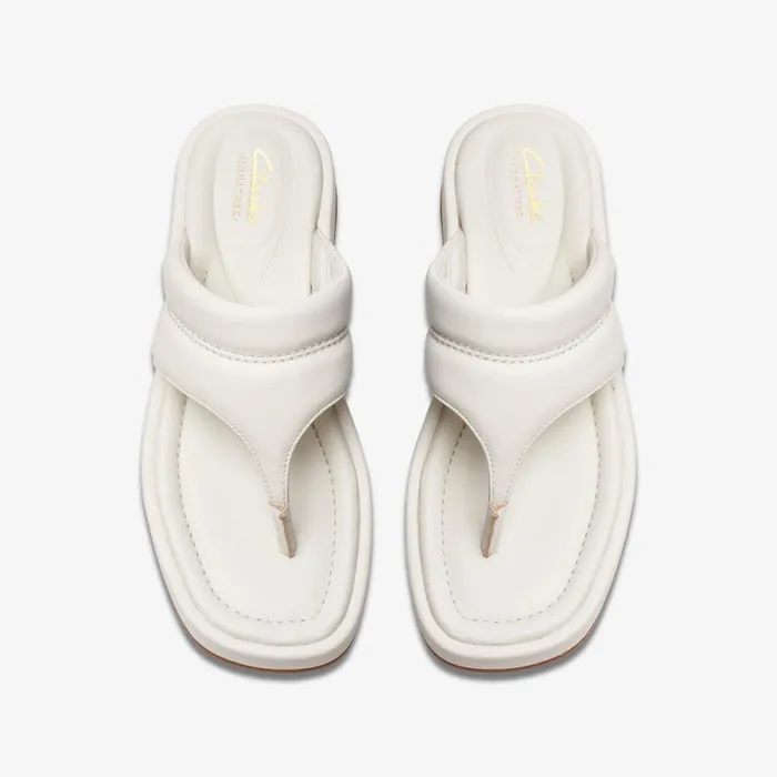 Clarks Flat Sandals Alda Walk Off White Leather 8211 Women