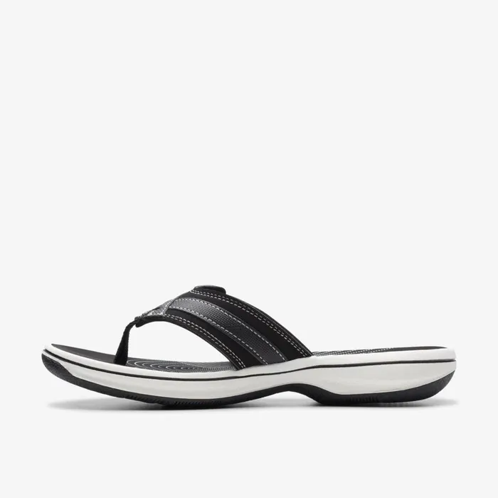 Clarks Flat Sandals Brinkley Sea Black Synthetic 8211 Women