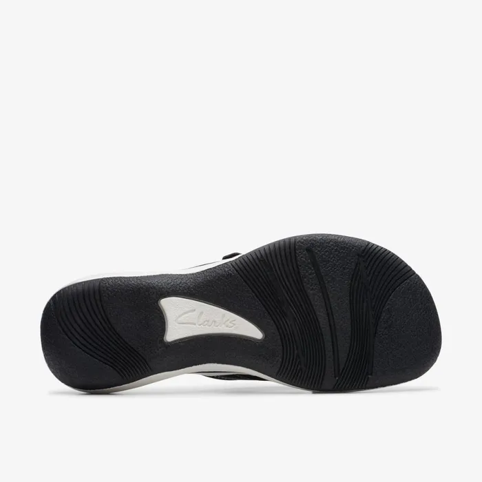 Clarks Flat Sandals Brinkley Sea Black Synthetic 8211 Women
