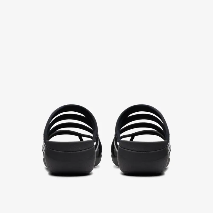 Clarks Flat Sandals Glide Hi Iris Black Patent 8211 Women
