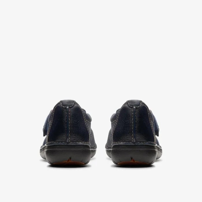 Clarks Flat Shoes Un Loop Strap Navy Leather 8211 Women Clarks Flat Shoes Un Loop Strap Navy Leather 8211 Women