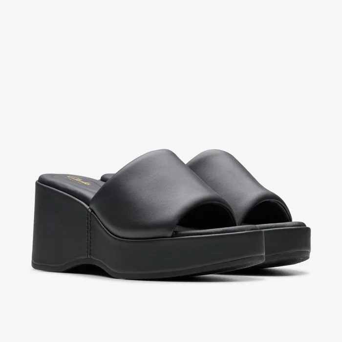 Clarks Heels Manon Glide Black Leather 8211 Women