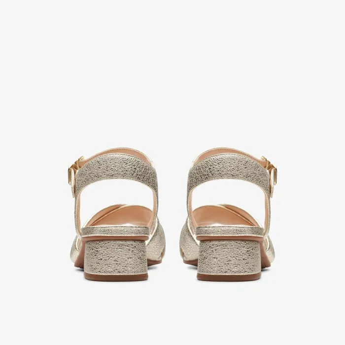 Clarks Heels Serina 35 Cross Champagne Leather 8211 Women