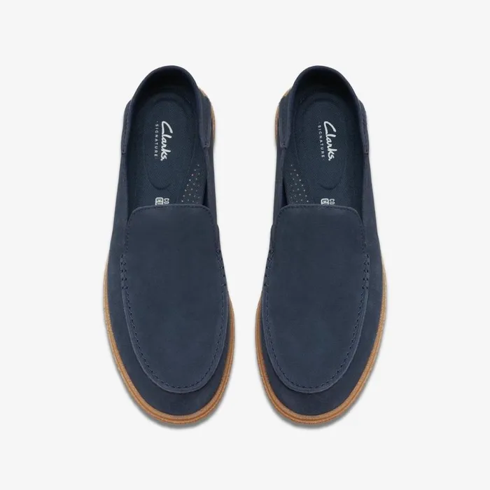 Clarks Loafers Clark Bay Step Loafer Navy Suede 8211 Men