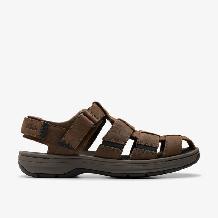 Clarks Sandals Saltway Cove Dark Brown Leather 8211 Men