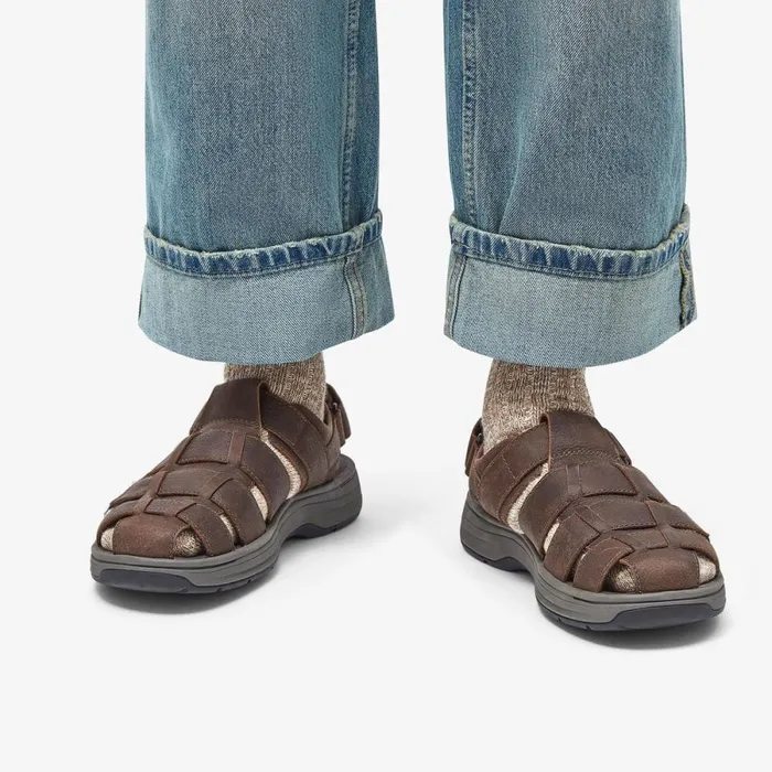 Clarks Sandals Saltway Cove Dark Brown Leather 8211 Men