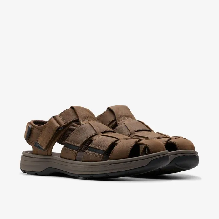 Clarks Sandals Saltway Cove Dark Brown Leather 8211 Men