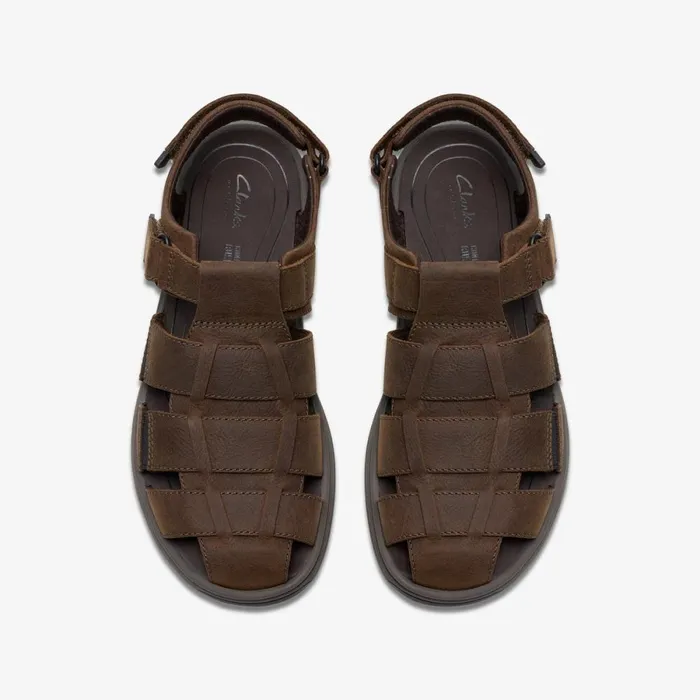 Clarks Sandals Saltway Cove Dark Brown Leather 8211 Men
