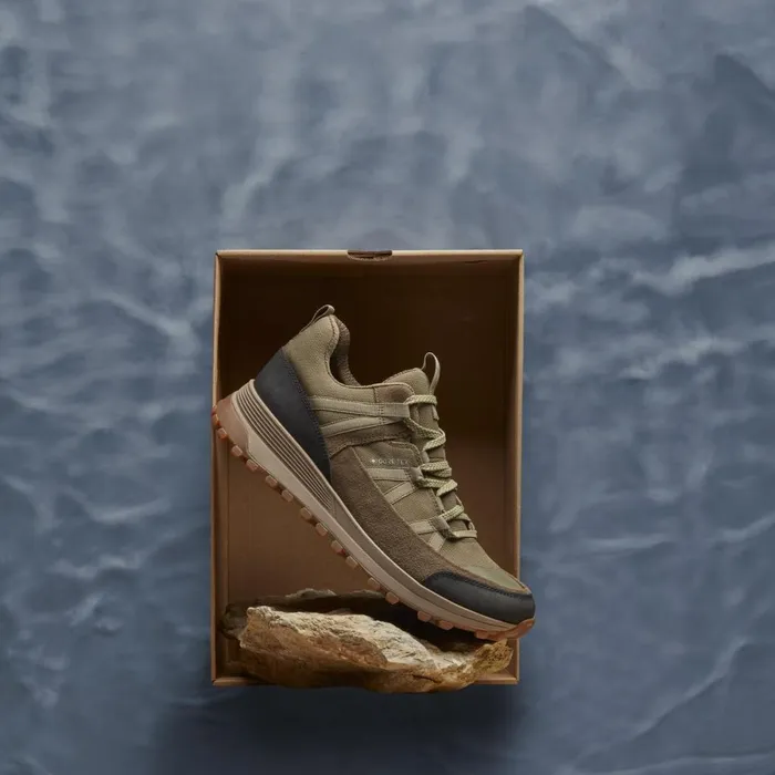Clarks Trainers Atl Trek Run GoreTex Dark Olive 8211 Men