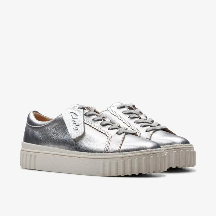 Clarks Trainers Mayhill Walk Silver Metallic 8211 Women