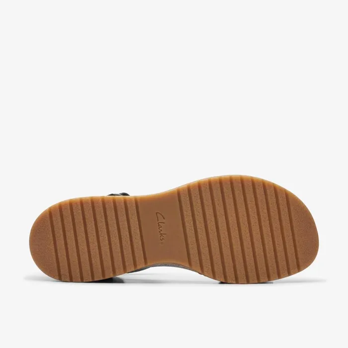 Clarks Wedge Sandals Kassanda Lily Black Leather 8211 Women