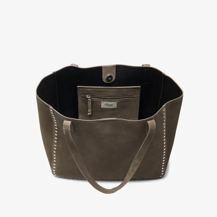 Clarks Women039s Bags Utility Tote Dark Grey Suede 8211 Women