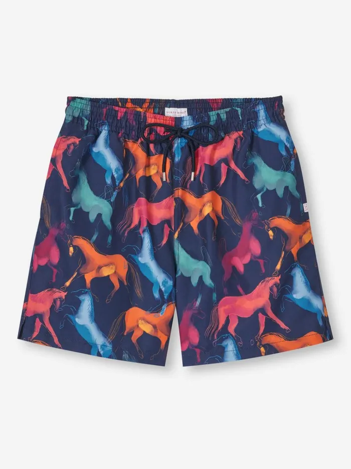 Classic Fit Swim Shorts Men Derek Rose Swim Shorts Maui 59 Multi