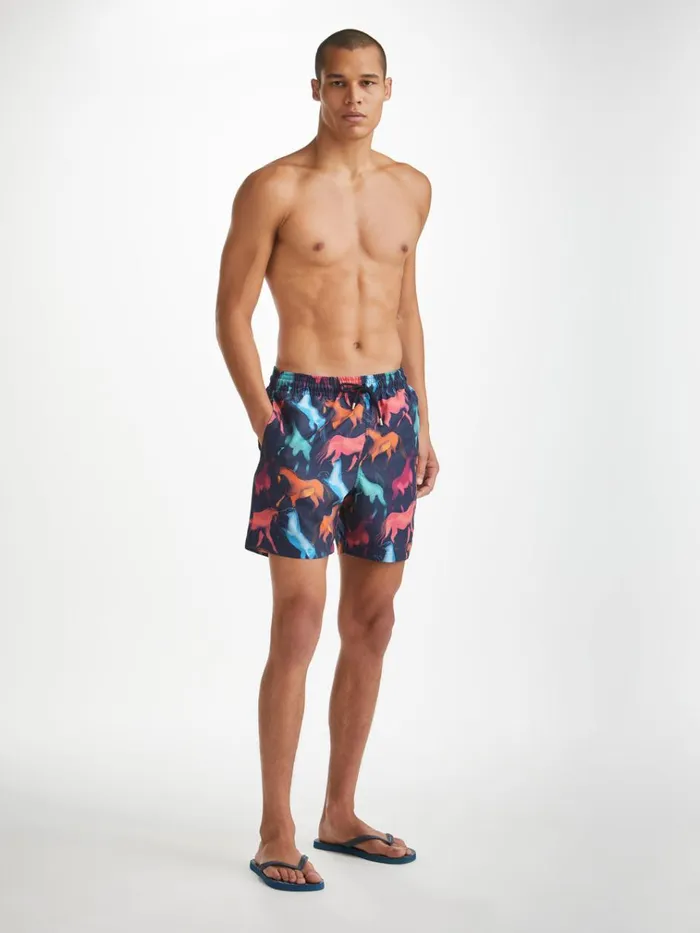 Classic Fit Swim Shorts Men Derek Rose Swim Shorts Maui 59 Multi