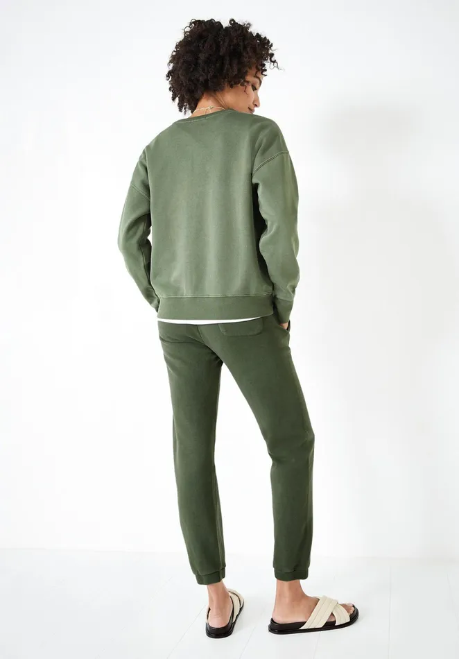 CoOrds Women Hush Lindsey Relaxed Sweatshirt Khaki Green
