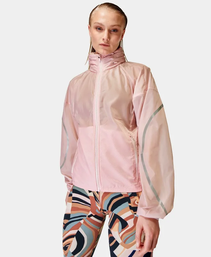 Coats and Jackets Pack Away Jacket Veil Pink Sweaty Betty Women