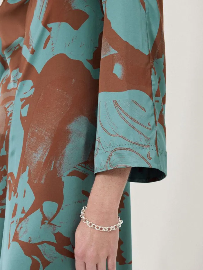 Collage Stitch Detail Dress Blue Women Jigsaw Party
