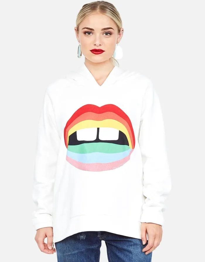 Corbin Rainbow Gap Mouth Milk Women Lauren Moshi Hoodies