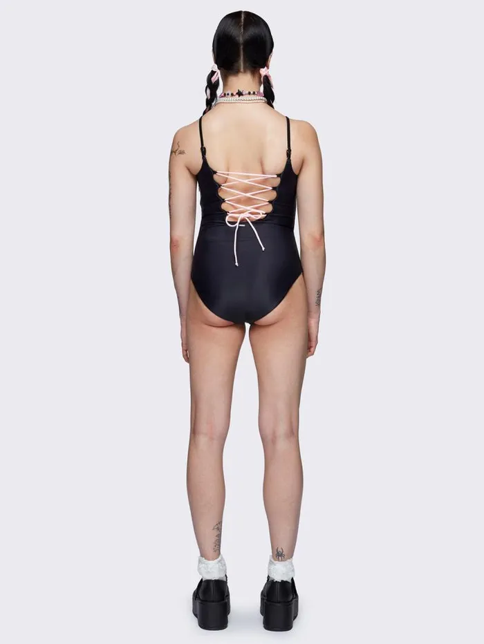 Corsage Cuteness LaceUp Swimsuit Women Minga London Swimwear