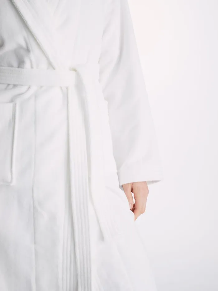 Cotton Pajamas Women Derek Rose Bathrobe Triton 10 Terry Cotton White