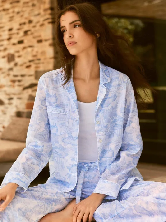 Cotton Pajamas Women Derek Rose Pajamas Ledbury 77 Cotton Batiste White