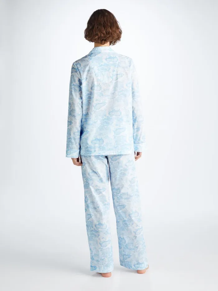 Cotton Pajamas Women Derek Rose Pajamas Ledbury 77 Cotton Batiste White