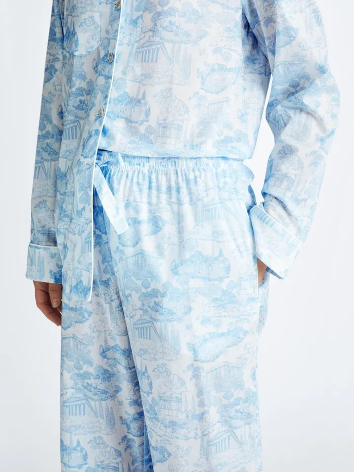 Cotton Pajamas Women Derek Rose Pajamas Ledbury 77 Cotton Batiste White