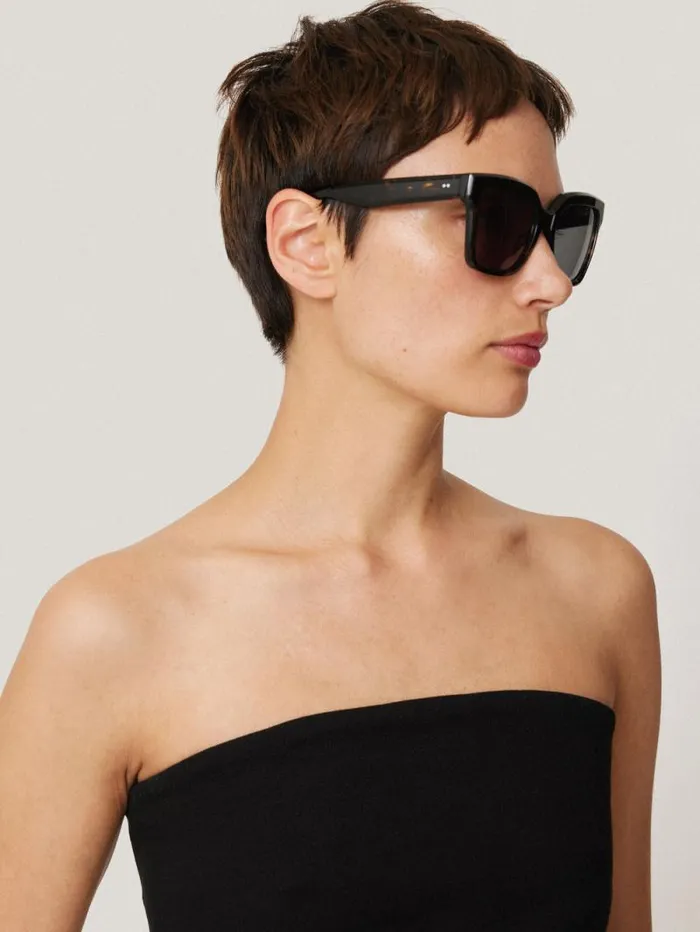 Crepe Ponte Jersey Strapless Top Black Women Jigsaw Party