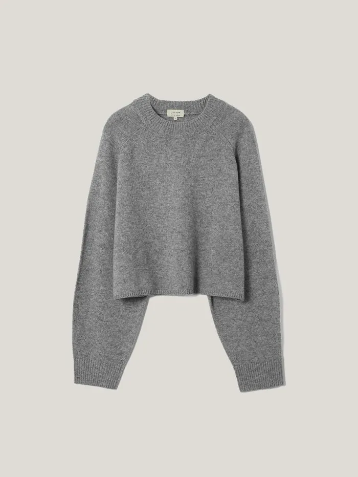 Crew Neck Poncho Jumper Grey Women Jigsaw Ponchos and Scarves