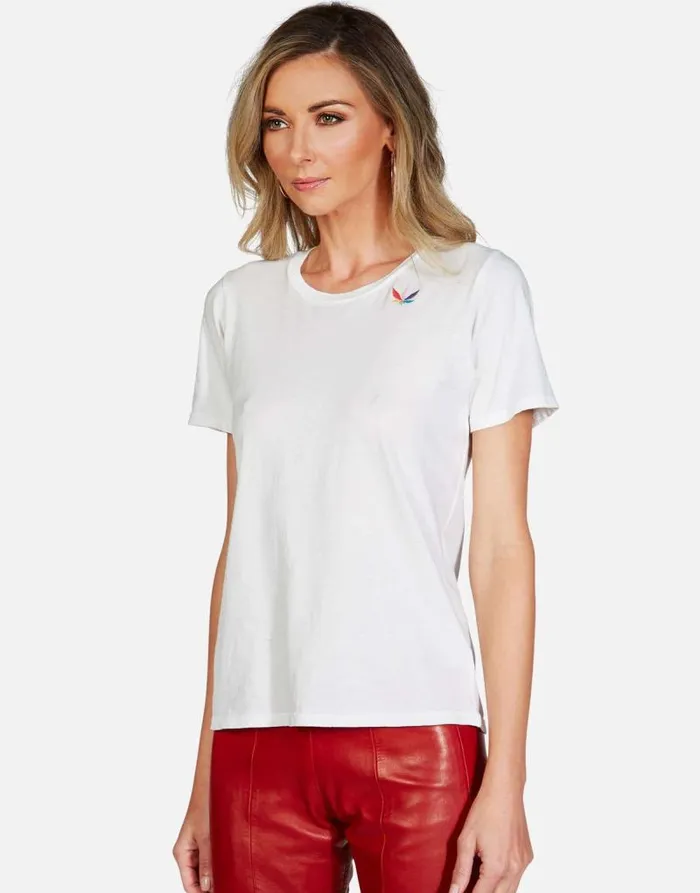 Croft Pot Leaf Milk Women Lauren Moshi Short Sleeve