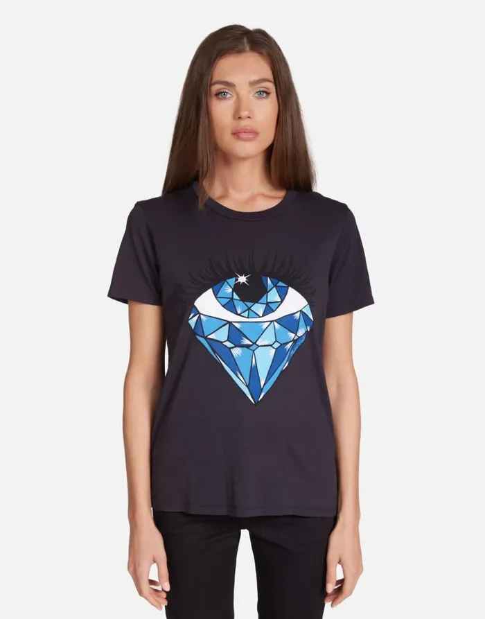 Croft Sapphire Eye Onyx Women Lauren Moshi Short Sleeve