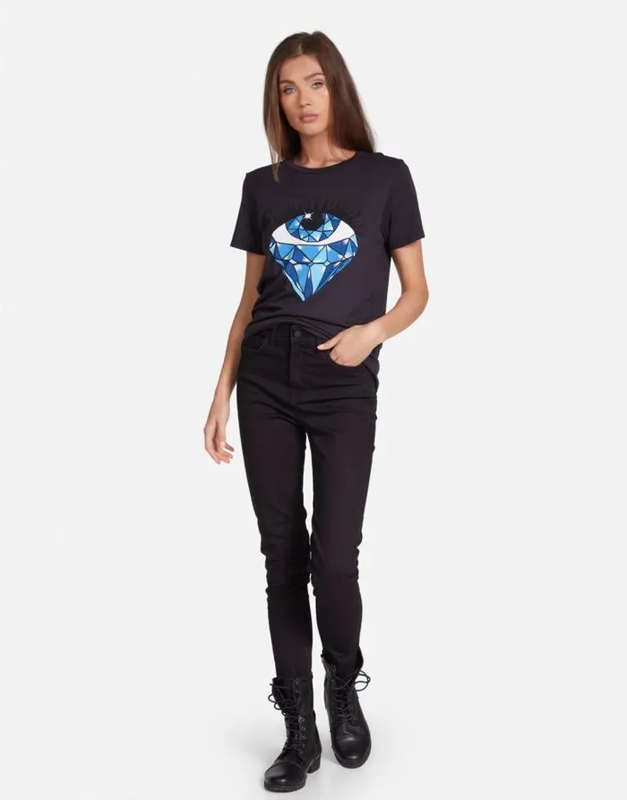 Croft Sapphire Eye Onyx Women Lauren Moshi Short Sleeve