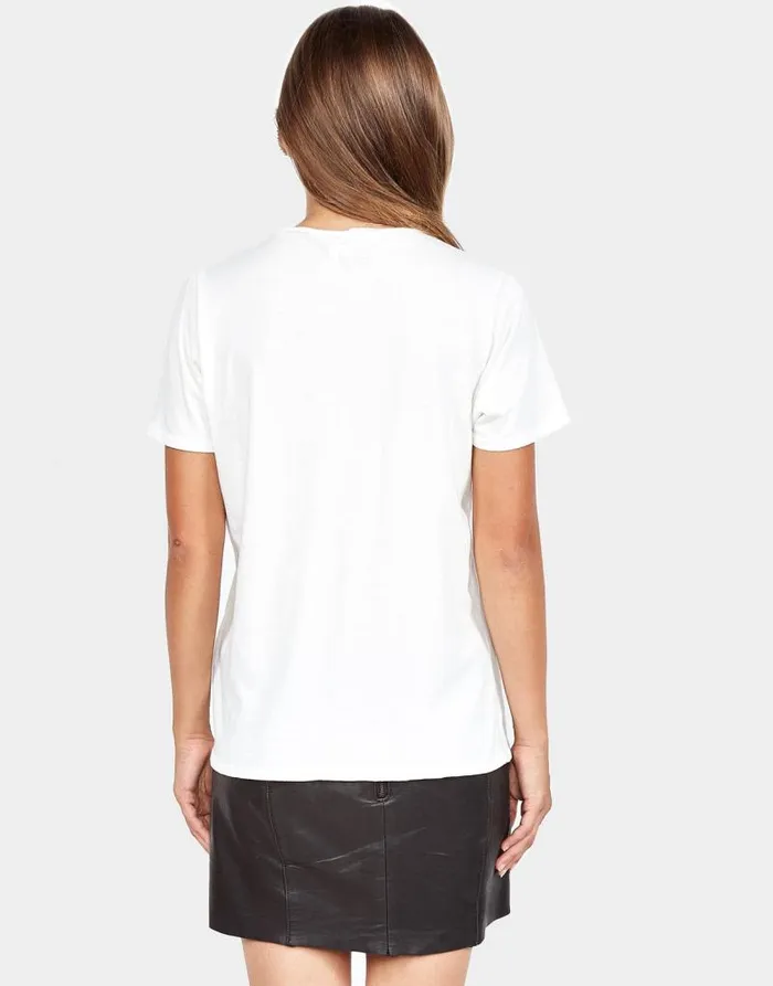 Croft Skeleton Heart Breaker Vintage White Women Lauren Moshi Short Sleeve