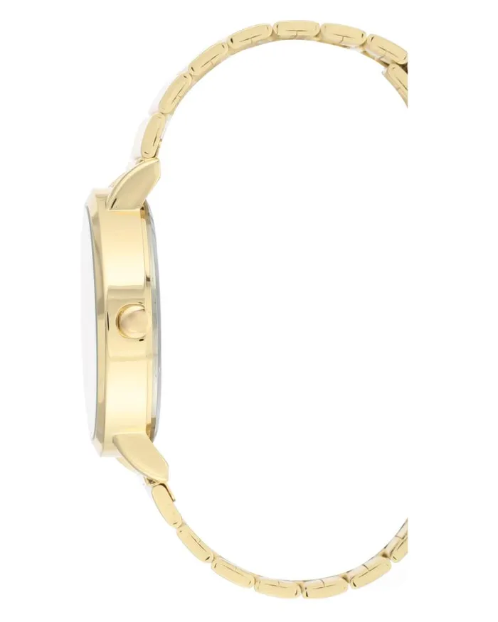 Crystal Accented Stainless Steel Bracelet Watch Gold Women Nine West Straps Crystal Accented Stainless Steel Bracelet Watch Gold Women Nine West Straps