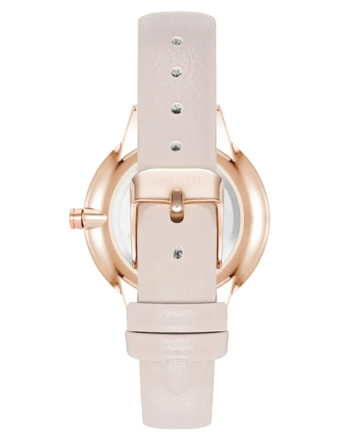 Crystal Accented Strap Watch Cream Women Nine West Straps Crystal Accented Strap Watch Cream Women Nine West Straps