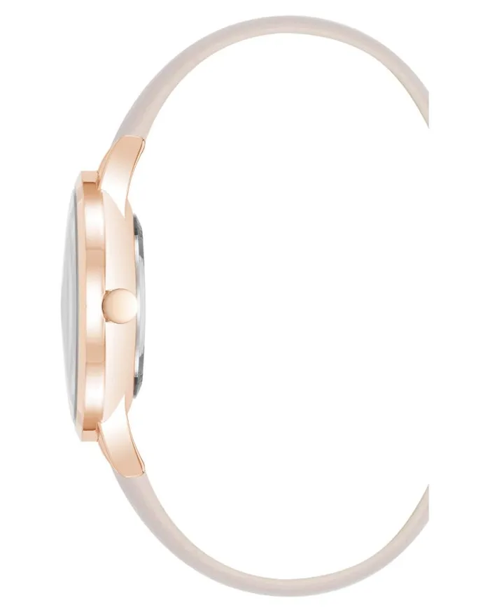 Crystal Accented Strap Watch Cream Women Nine West Straps Crystal Accented Strap Watch Cream Women Nine West Straps